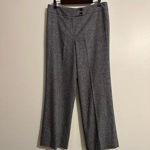 Jones New York Signature Black/White Tweed Wool Blend STRT Leg Dress Pants Sz 12
